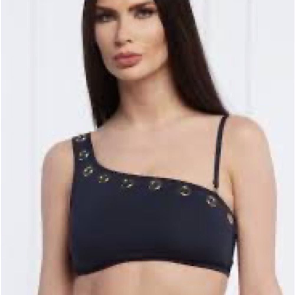 MICHAEL Michael Kors One Shoulder Bikini Top - Large Grommet size XS